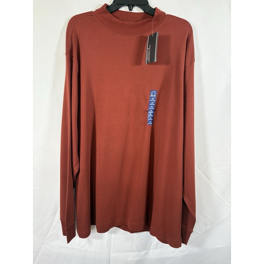 Roundtree & Yorke lightweight mock neck shirt size 2xl lon sleeves new with